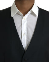 Vestido de chaleco de lana negra chaleco formal