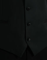 Vestido de chaleco de lana negra chaleco formal