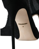 Scarpe con caviglia con tacchi a spillo nera