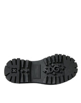 Μαύρο δερμάτινο ντέρμπι διακοσμημένα παπούτσια