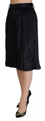 Μαύρο Πλαίσιο υψηλής μέσης ευρύτατα περικομμένα παντελόνια