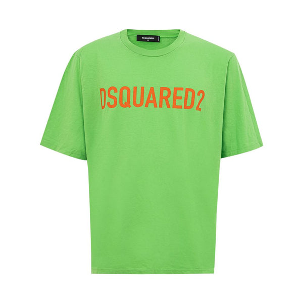 T-shirt en coton vert électrique pour hommes