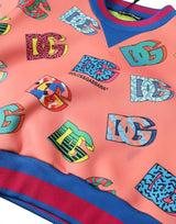 Salmon Pink Logo Print Sweatshirt Sweater