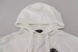 White Cotton Hooded Sweatshirt Sweater