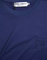 Royal Blue Round Neck Short Sleeve T-shirt