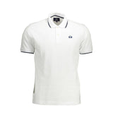 White Cotton Men Polo Shirt
