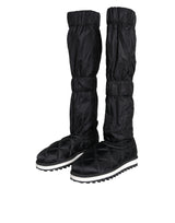 Black Quilted High Top Boots Sneakers Shoes