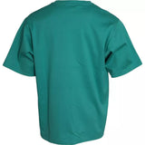 Green Logo Patch Round Neck Cotton T-shirt