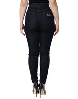Black GRACE High Waist Skinny Denim Jeans