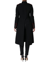 Black Single Breasted Trench Coat Jacket