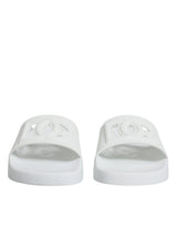 White Rubber Slides Sandals Beachwear Shoes