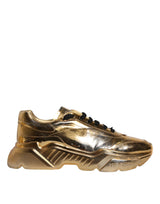 Gold Leather Daymaster Low Top Sneakers Shoes