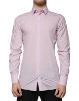 Light Pink Cotton Slim Fit GOLD Dress Shirt