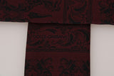 Silk Bordeaux Crown Chili Stampa da uomo Scarf