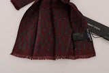 Silk Bordeaux Crown Chili Stampa da uomo Scarf