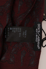 Silk Bordeaux Crown Chili Stampa da uomo Scarf