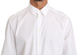 Elegante camicia in fit slim in forma in bianco puro