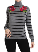 Elegant Embroidered Cashmere-Silk Sweater