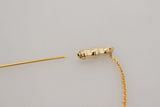 Elegante goldfarbene silberne Brosche Pin