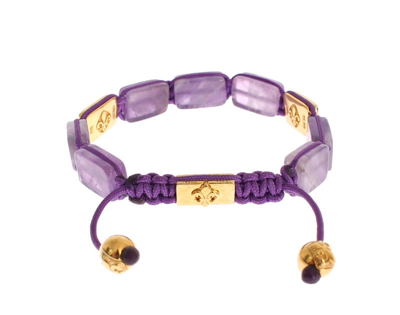 Blendendes Diamant-Gold-Amethyst-Armband mit Diamanten