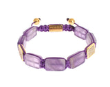 Blendendes Diamant-Gold-Amethyst-Armband mit Diamanten