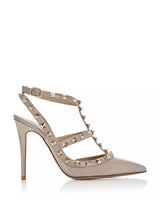 Women's Rockstud Cage Leather Pumps with Studs