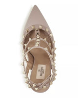 Women's Rockstud Cage Leather Pumps with Studs