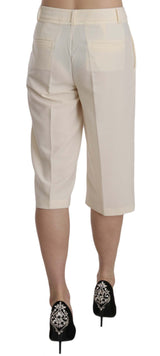 Elegante gerade geschnittene Hosen in Creme