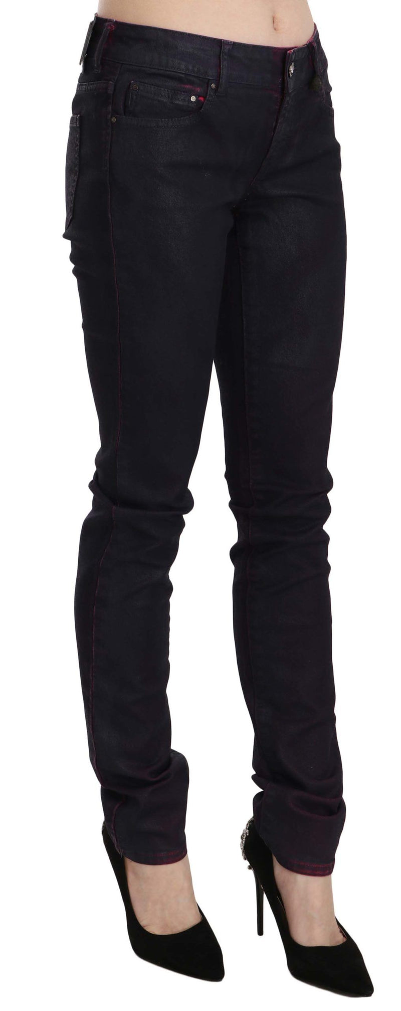 Chic Black Black Low Waist Skinny Denim