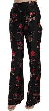 Κομψό Floral Print Boot Cut Prousers