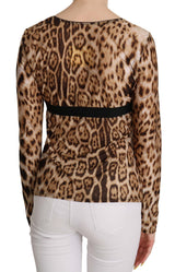 Eleganter Leopard Long Sleeve Top