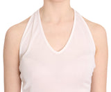 Elegantes weißes Halfter Casual Tank Top