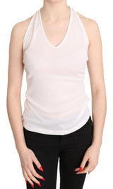 Elegantes weißes Halfter Casual Tank Top