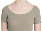 Chic Gray Nylon Tank Top with Designer Flair