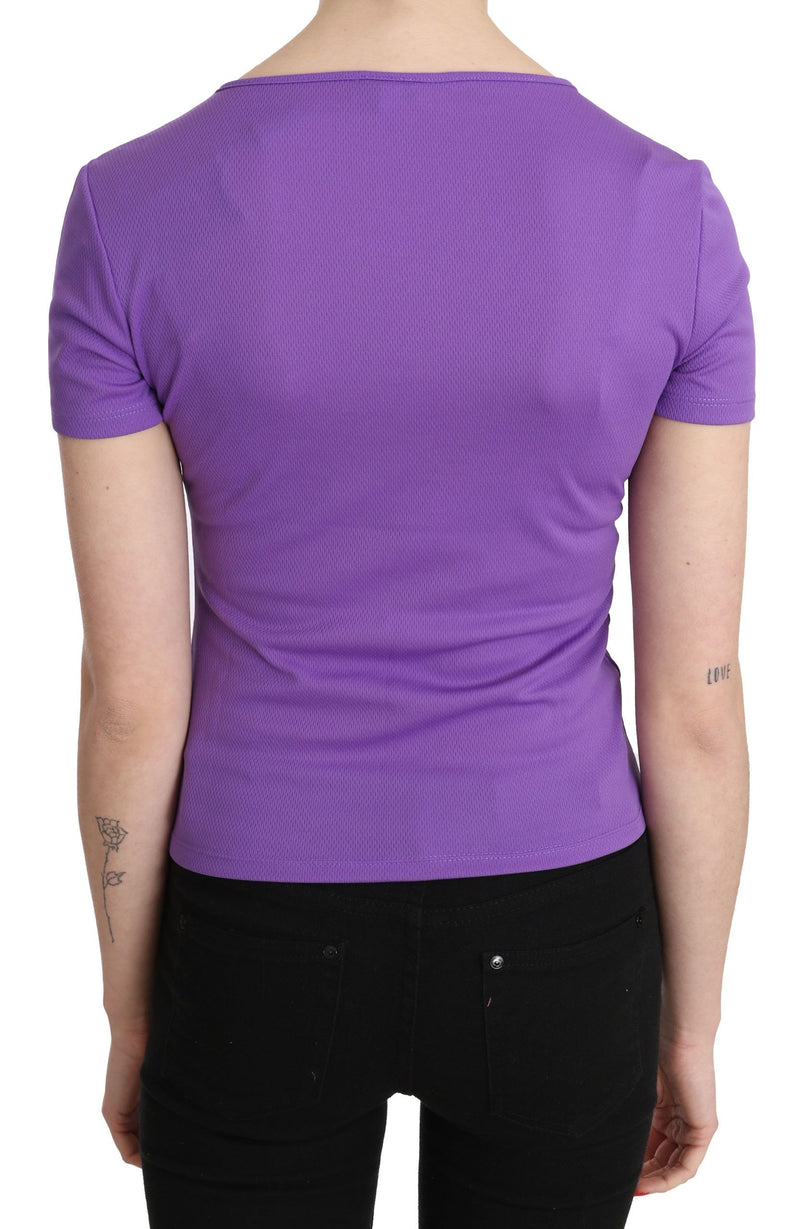 Top casual viola chic per l'eleganza quotidiana