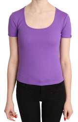 Top casual viola chic per l'eleganza quotidiana