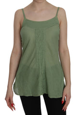 Emerald Silk Spaghetti Strap Tank Top