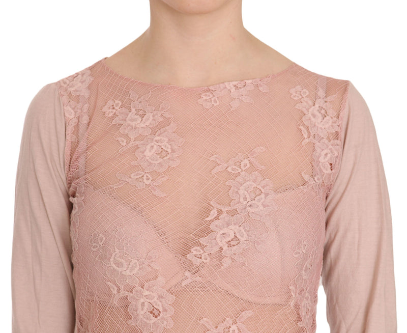 Blusa de algodón de transmisión rosa rosa