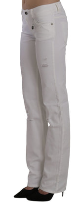 Jean coton slim blanc chic