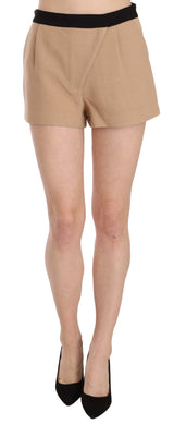 Chic Beige Mid Taille Mini Shorts