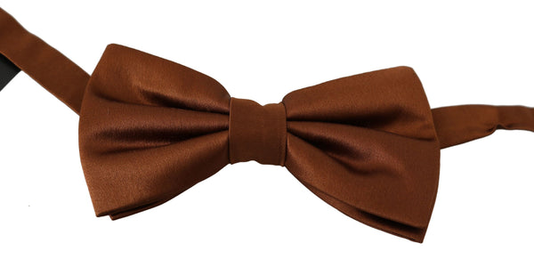 Elegant Silk Bow Clied in Bronze Elegance