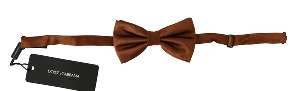 Elegant Silk Bow Clied in Bronze Elegance