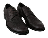 Elegante Herren Leder Derby -Kleiderschuhe