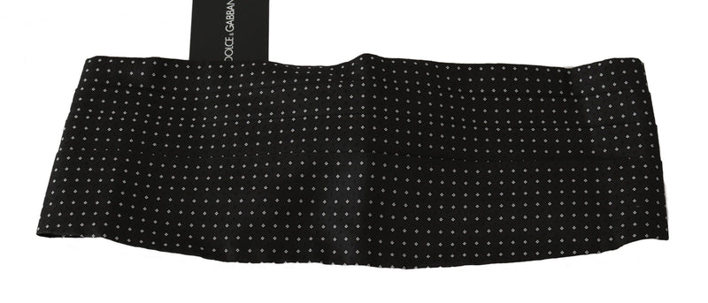 Elegant schwarz gepunktete Seidenkummerbund