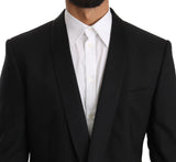 Elegante set di abiti martini in forma Black Slim Fit