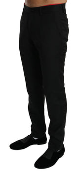 Elegante schwarze Wollkleiderhose