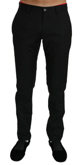 Elegante schwarze Wollkleiderhose