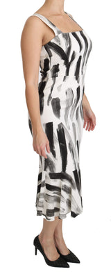 Schicke monochrome Scheide Midi Kleid