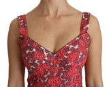 Elegante brocado floral top corto