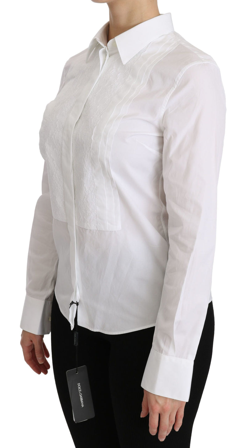 Elegante tapa de polo de manga larga con cuello blanco con cuello blanco